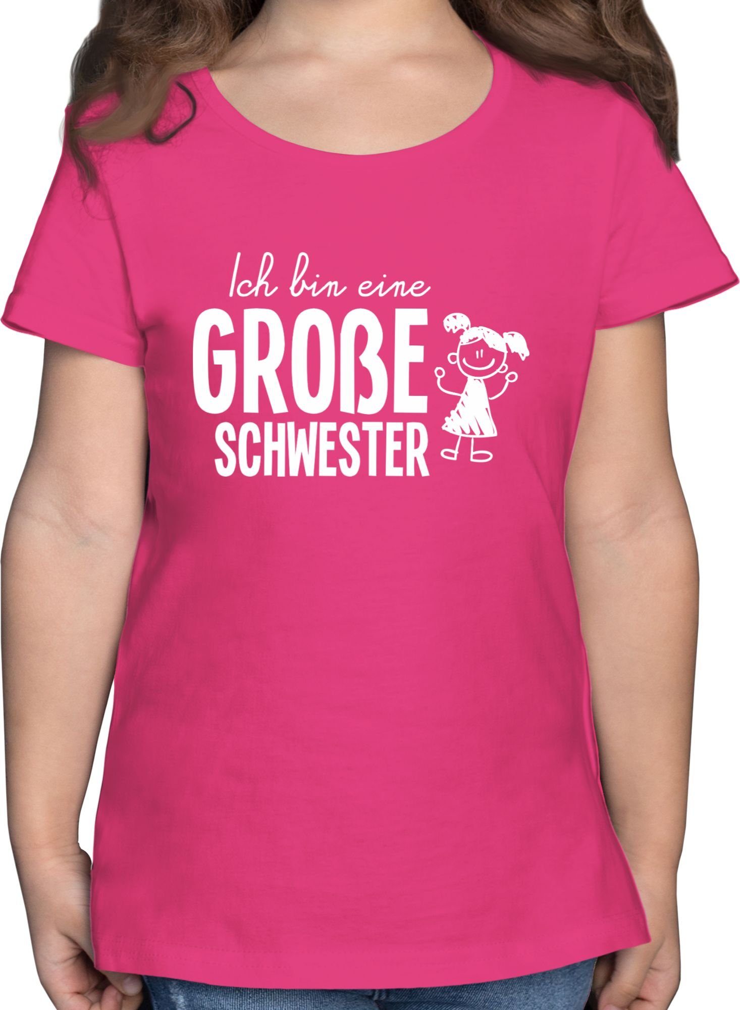 T-Shirt Ich bin eine große Schwester Strichmännchen