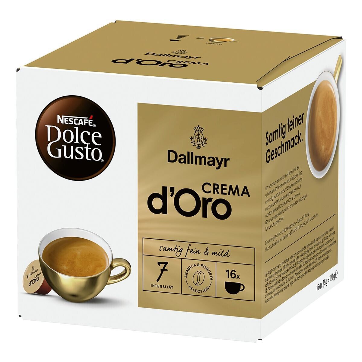 NESCAFÉ® Dolce Gusto® Kaffee Dallmayr Crema d'Oro, 3x 16 Kapseln