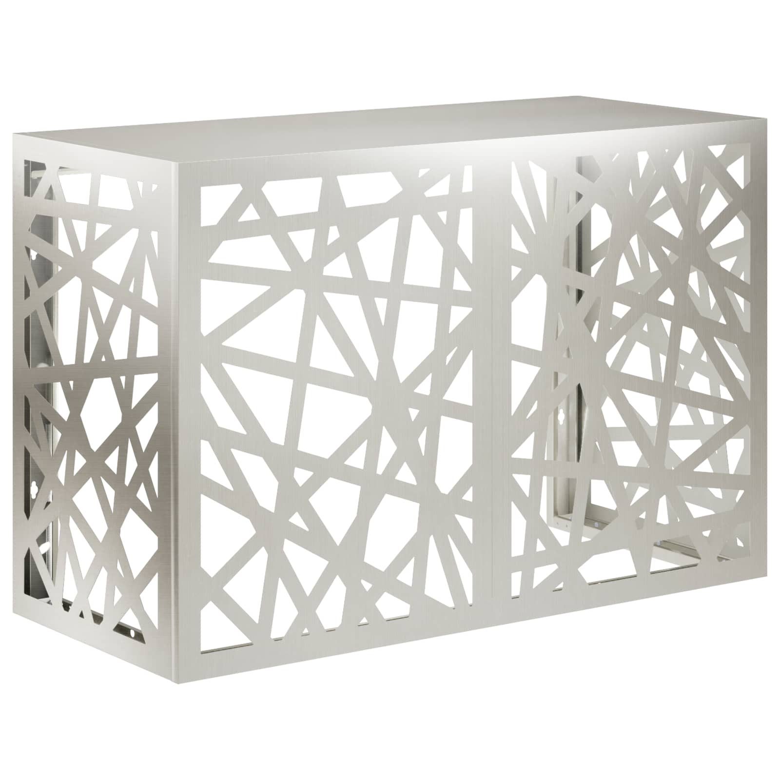 vidaXL Wärmepumpen-Verkleidung 90 x 40 x 60 cm Abdeckung Verkleidung Klimaanlage Silber 90x40x60 cm E