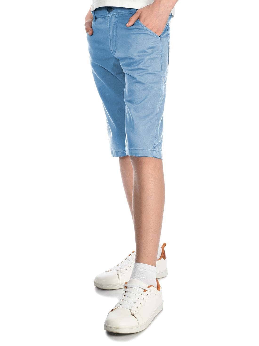 BEZLIT Chinoshorts Kinder Jungen Chino Hellblau mit Bund Shorts elastischem (1-tlg)