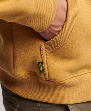 Superdry Sweatjacke ESSENTIAL LOGO ZIP HOODIE Mustard Yellow Marl