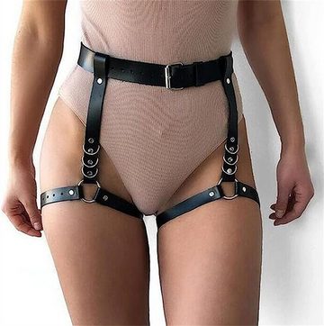inspink Kettengürtel Frauen Harness Leder Sexy Gürtel mit Hüfte Ketten