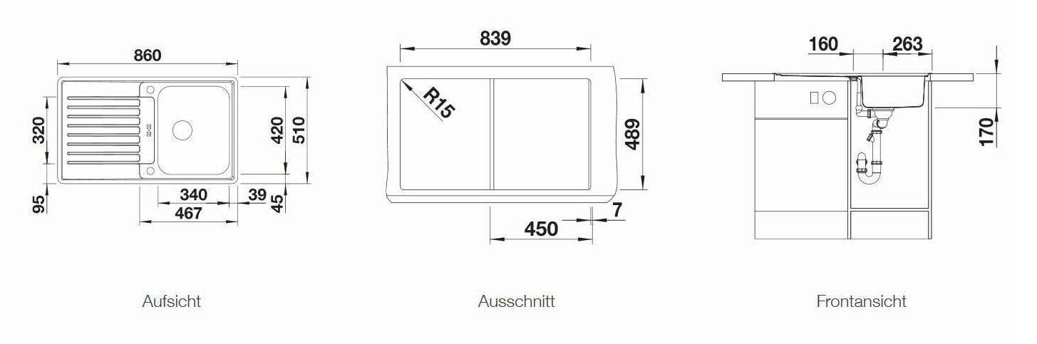 Thumbnail - Blanco Einbauspüle Classic Pro 45 S-IF Einbauspüle Edelstahl Seidenglanz 523661, Eleganter IF-Flachrand für den flächenb...