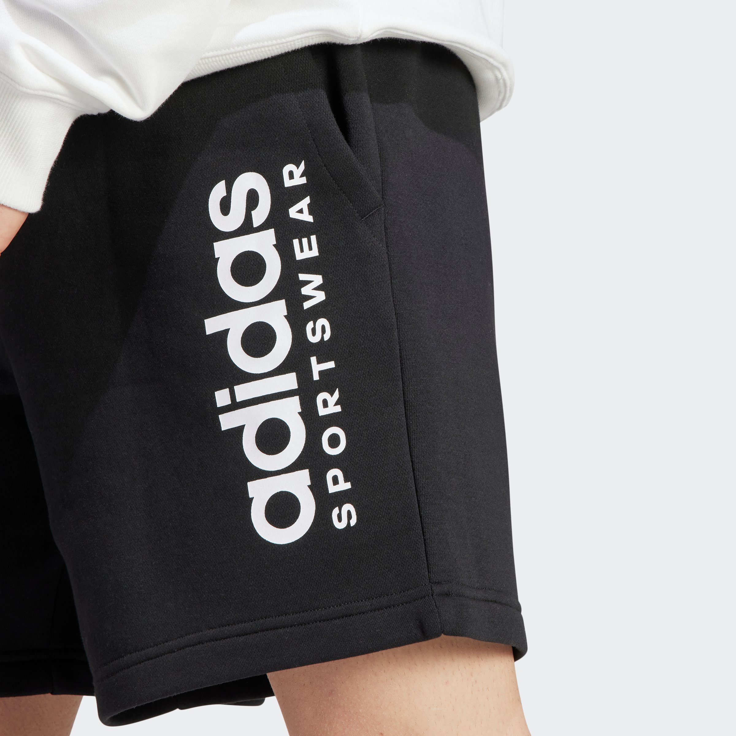 adidas ALL GRAPHIC Black (1-tlg) SZN Sportswear FLEECE Shorts