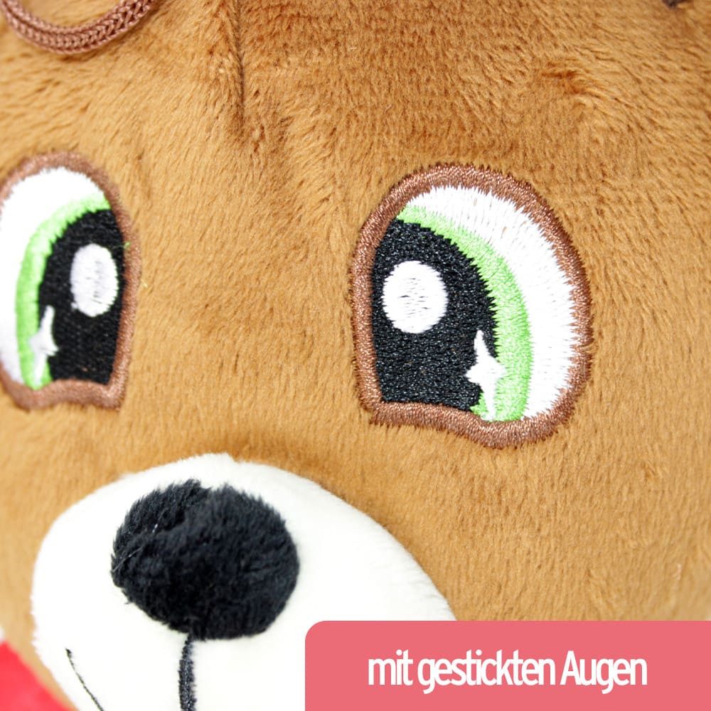 Tierkuscheltier Rentier Stofftier im Weihnachts-Look