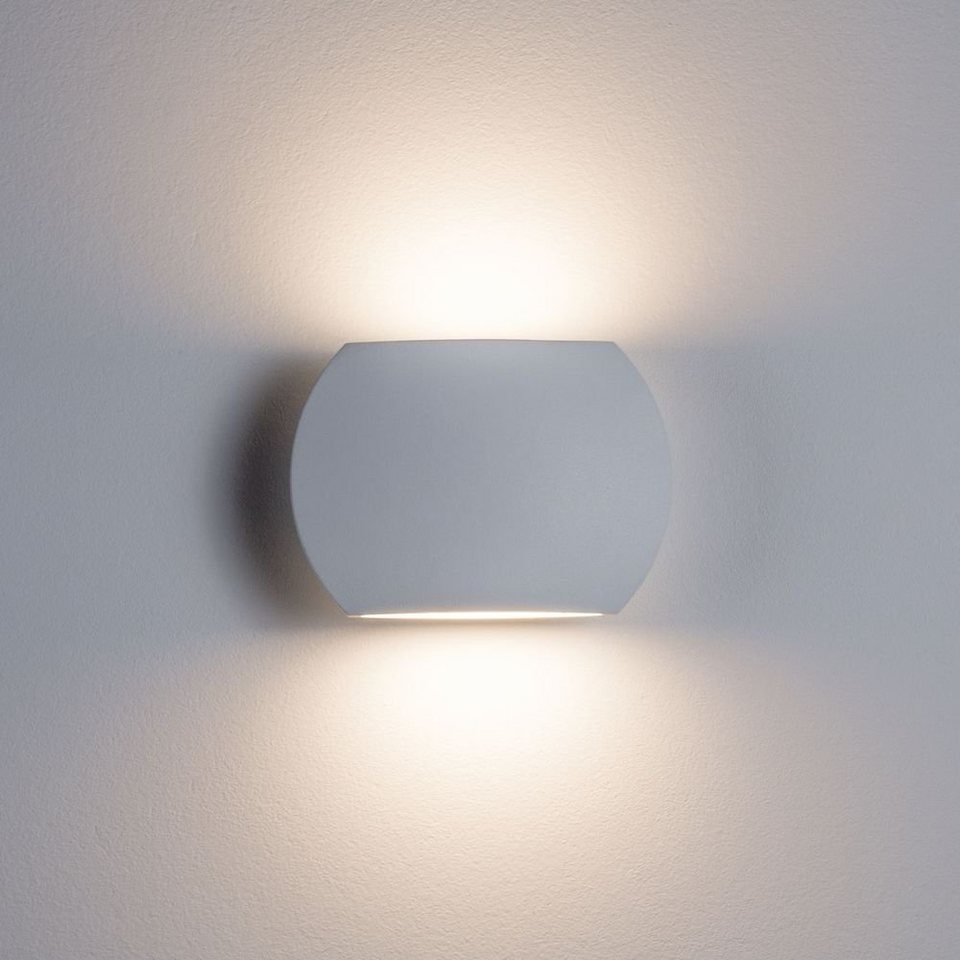 Paulmann LED Wandleuchte Bocca IP44 2x3W Weiß, LED fest integriert, Warmweiß,  Lichtaustritt: