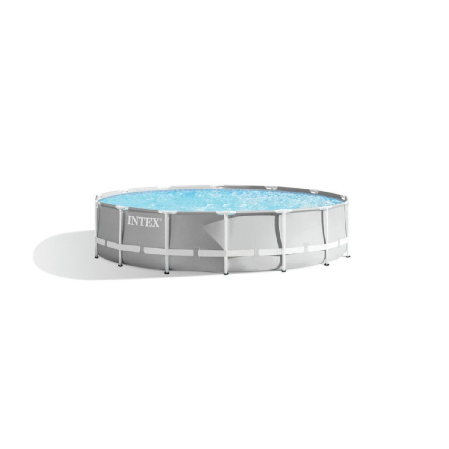 Intex Framepool Set Serie "Prism Rondo", Ø 427 x 107 cm, inkl. Kartuschenfilgeranlage