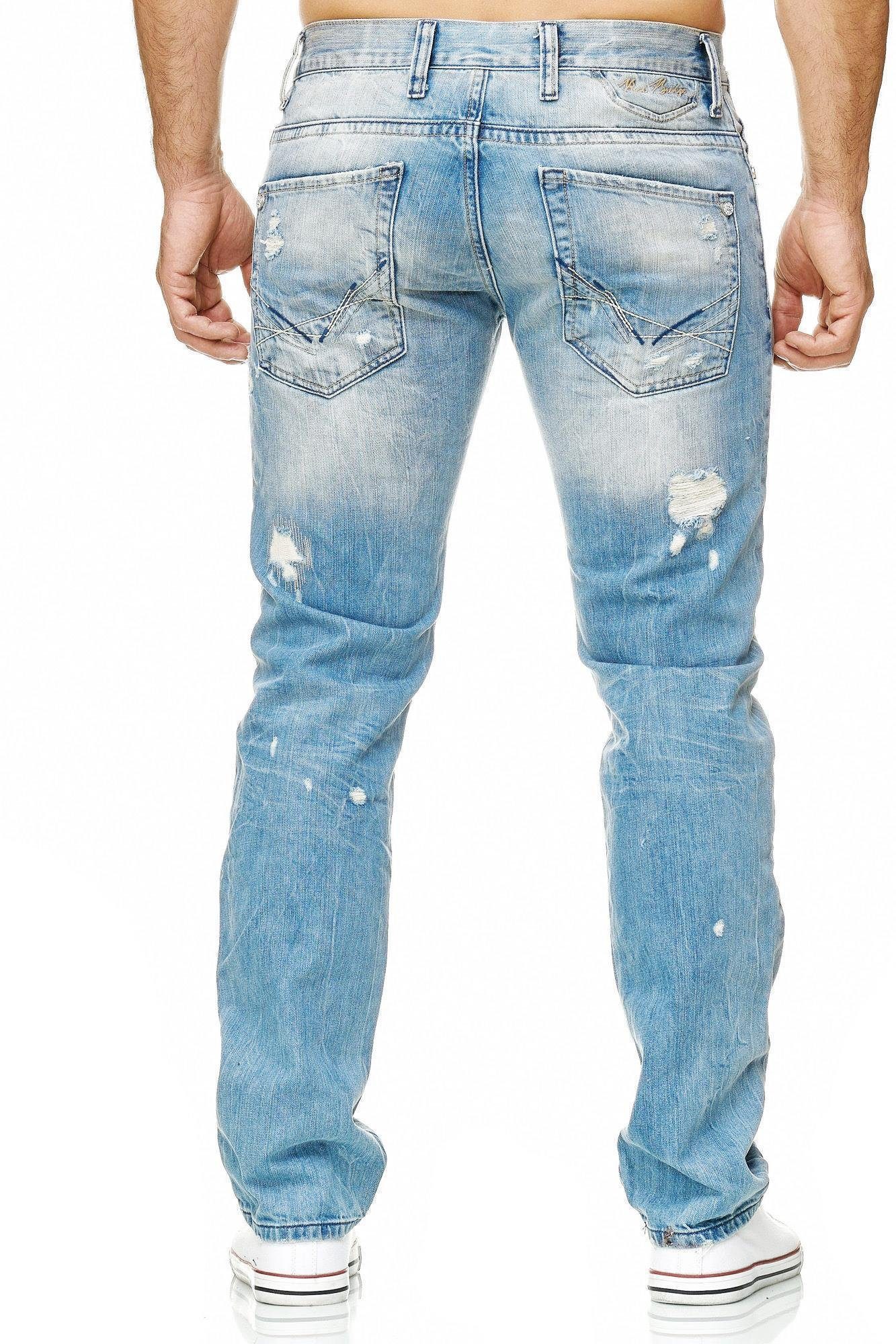 RedBridge Destroyed-Jeans Rebel Stil Regular Fit Premium Qualität