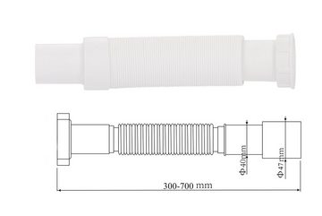 IMPTS Ablaufgarnitur extraflache ablaufgarnitur dusche 90mm (SET) Duschablauf mit Geruchsstop Haarsieb Flexschlauch