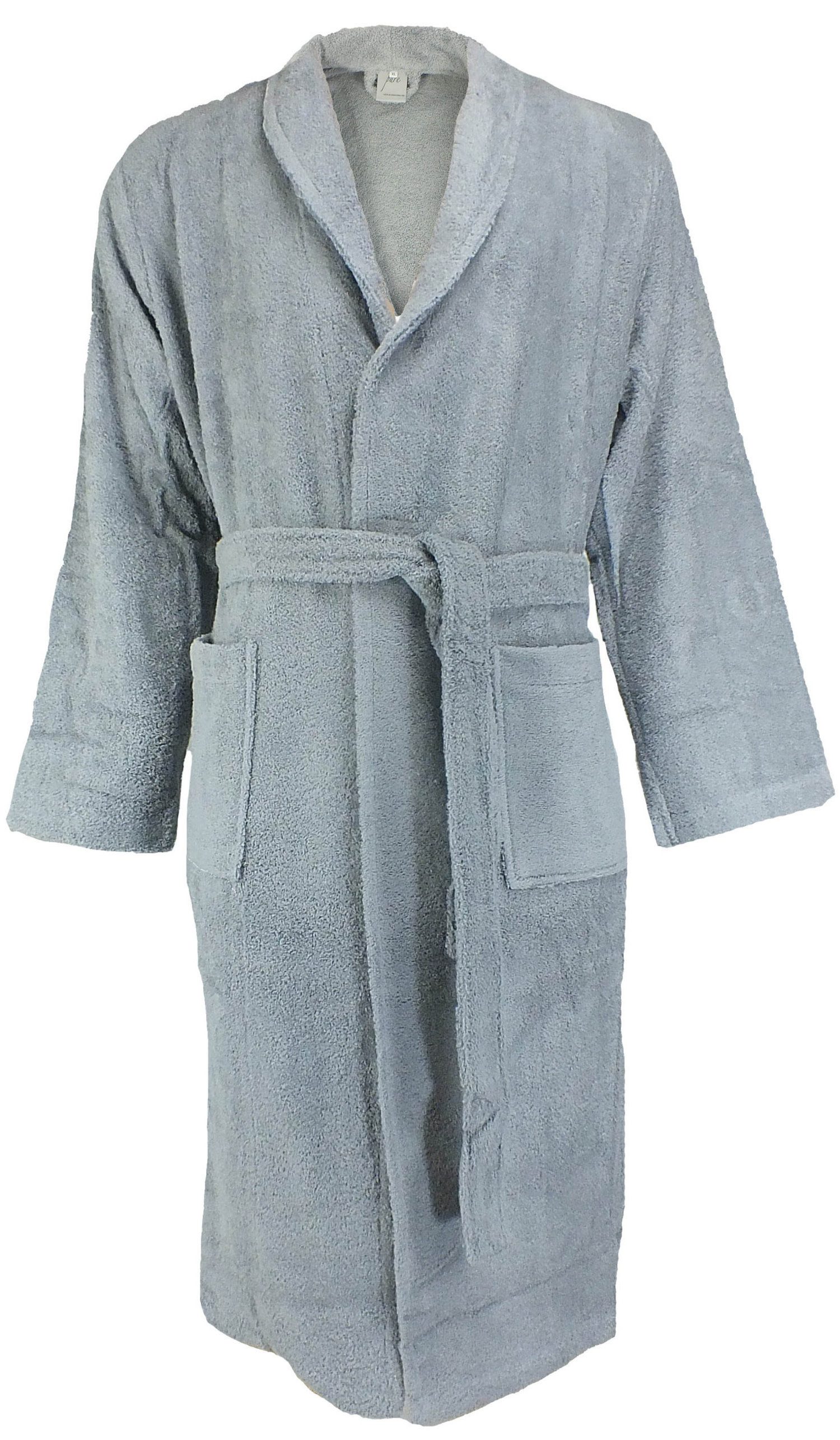 Lasa Home Unisex-Bademantel, Langform, Baumwolle, Schalkragen günstig online kaufen