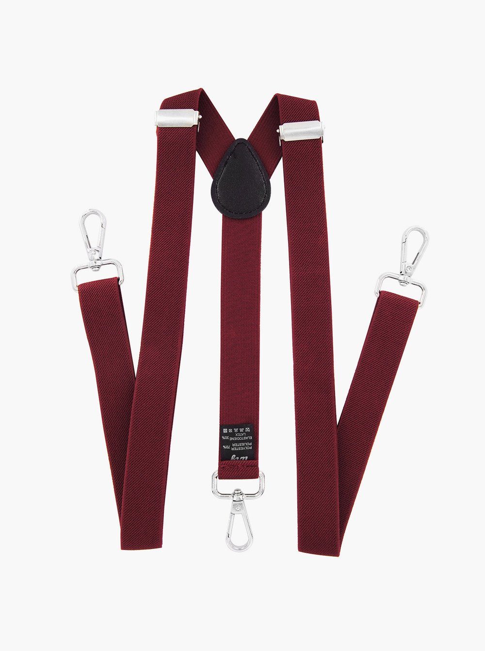 axy Hosenträger Herren Hosenträger 3 robusten Karabiner Verschluss 2,5 cm breit Y-Form verstellbar und elastisch 120cm Lang