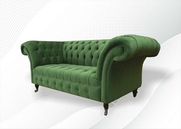 JVmoebel Chesterfield-Sofa, Chesterfield 2 Sitzer Sofa Grün Luxus Zweisitzer Möbel Neu Modern
