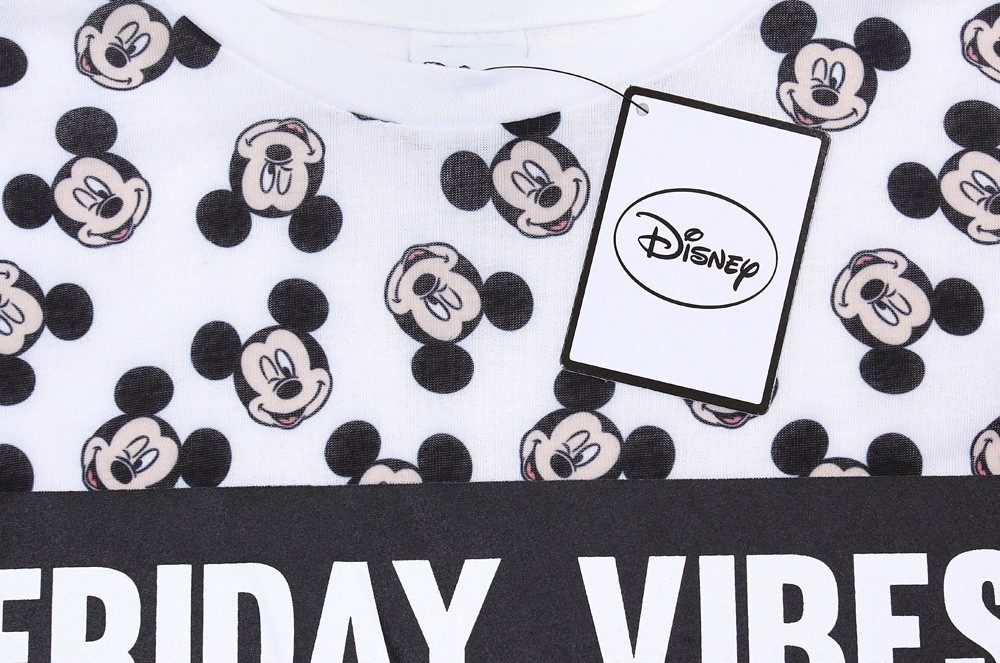 Disney Kurzarmbluse Graues Oberteil Mickey Mouse DISNEY M