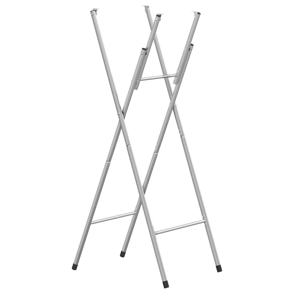 vidaXL Tischbein Bartisch-Gestell Klappbar Silbern 45x53x108 cm Verzinkter Stahl