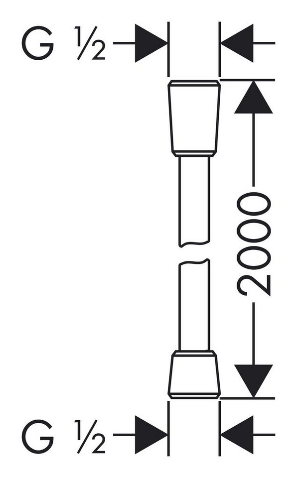 Thumbnail - hansgrohe Brauseschlauch Axor, 2000 mm - Chrom