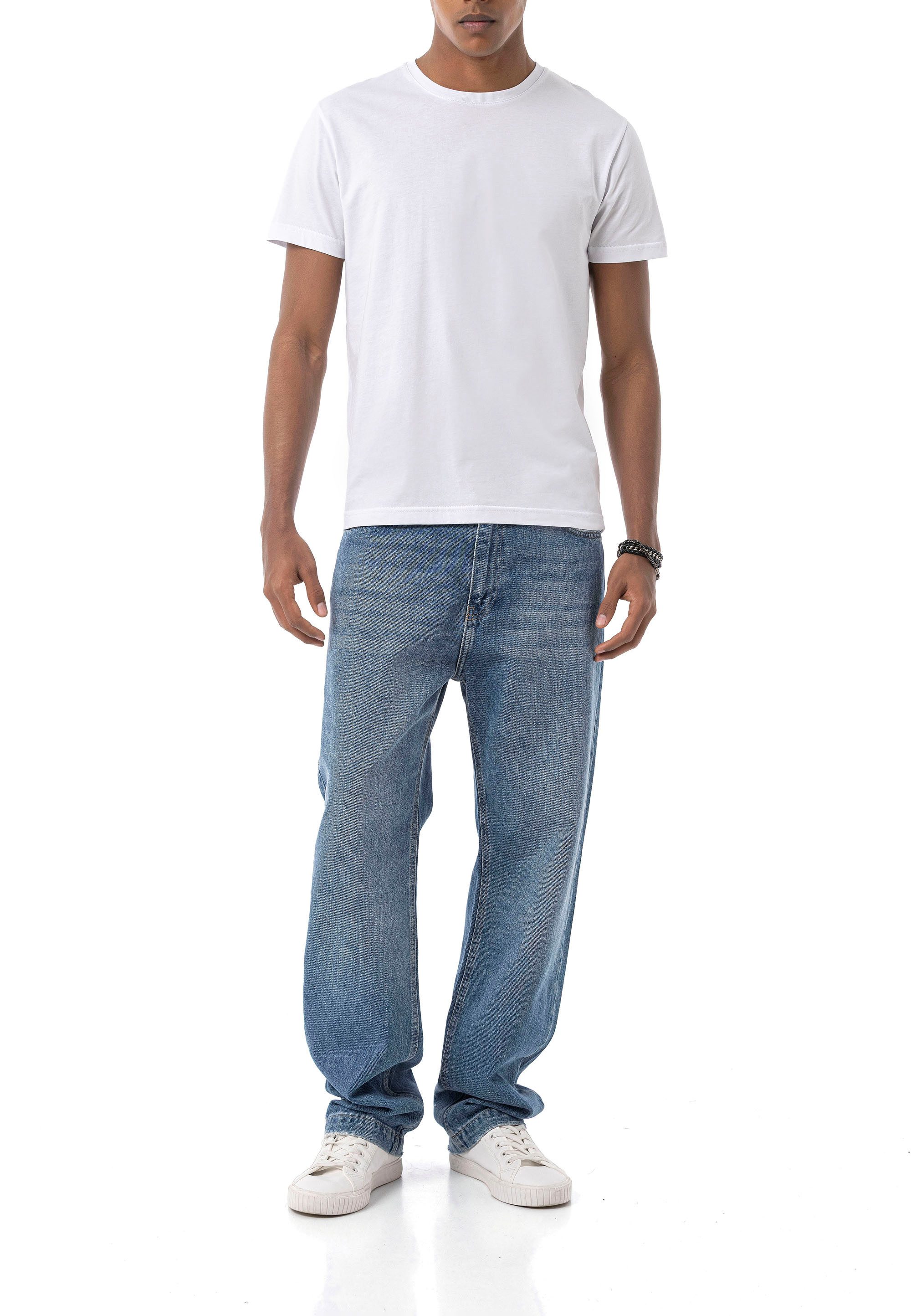 RedBridge T-Shirt 3er Pack Basic T-Shirts – Klassischer Schnitt, Kurzarm, vielseitig (Set, 3-tlg) Basic Design für vielseitige Outfits