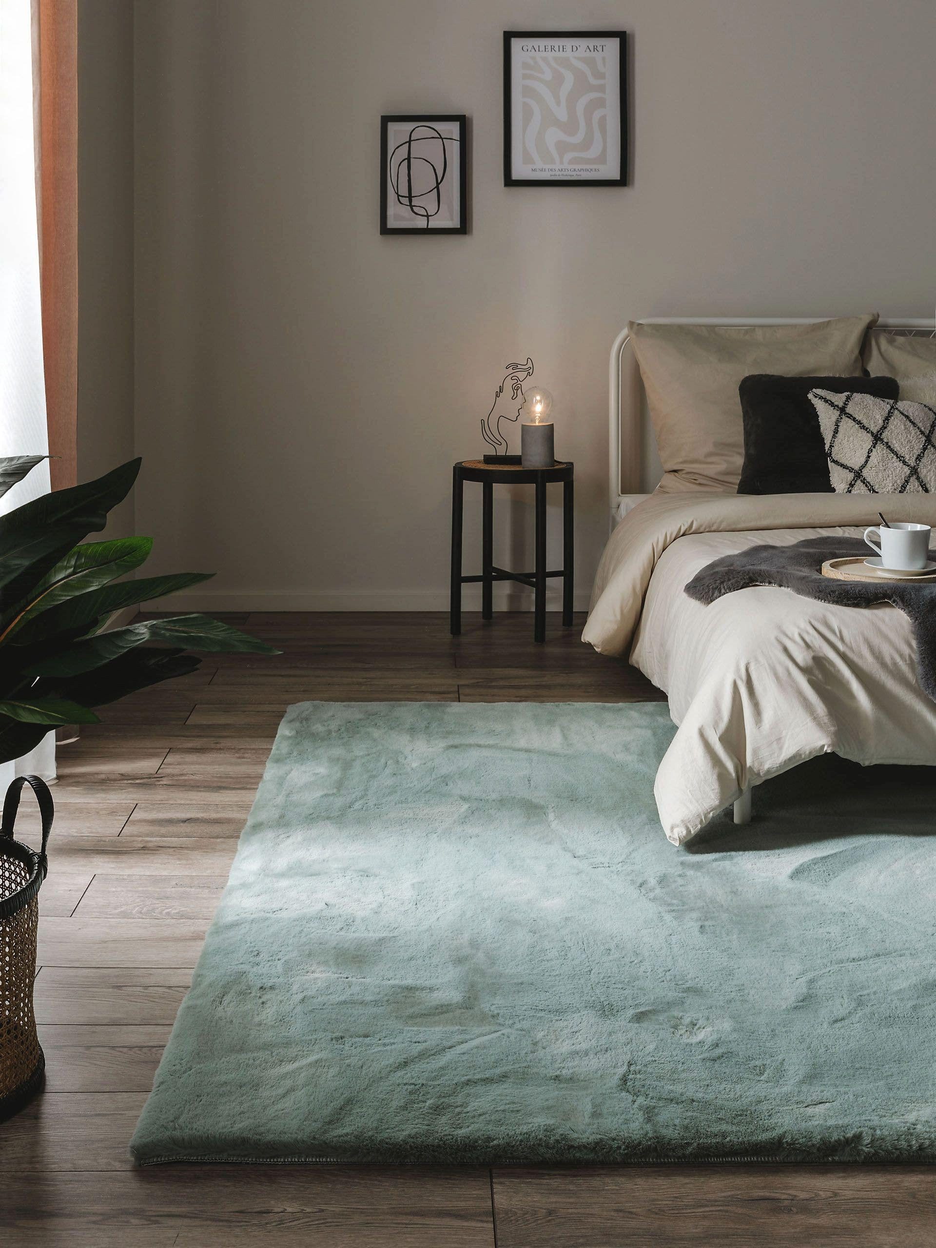 benuta Fellteppich Dave, rechteckig, Höhe: 21 mm, Kunstfaser, Berber, Ethno-Style, Wohnzimmer