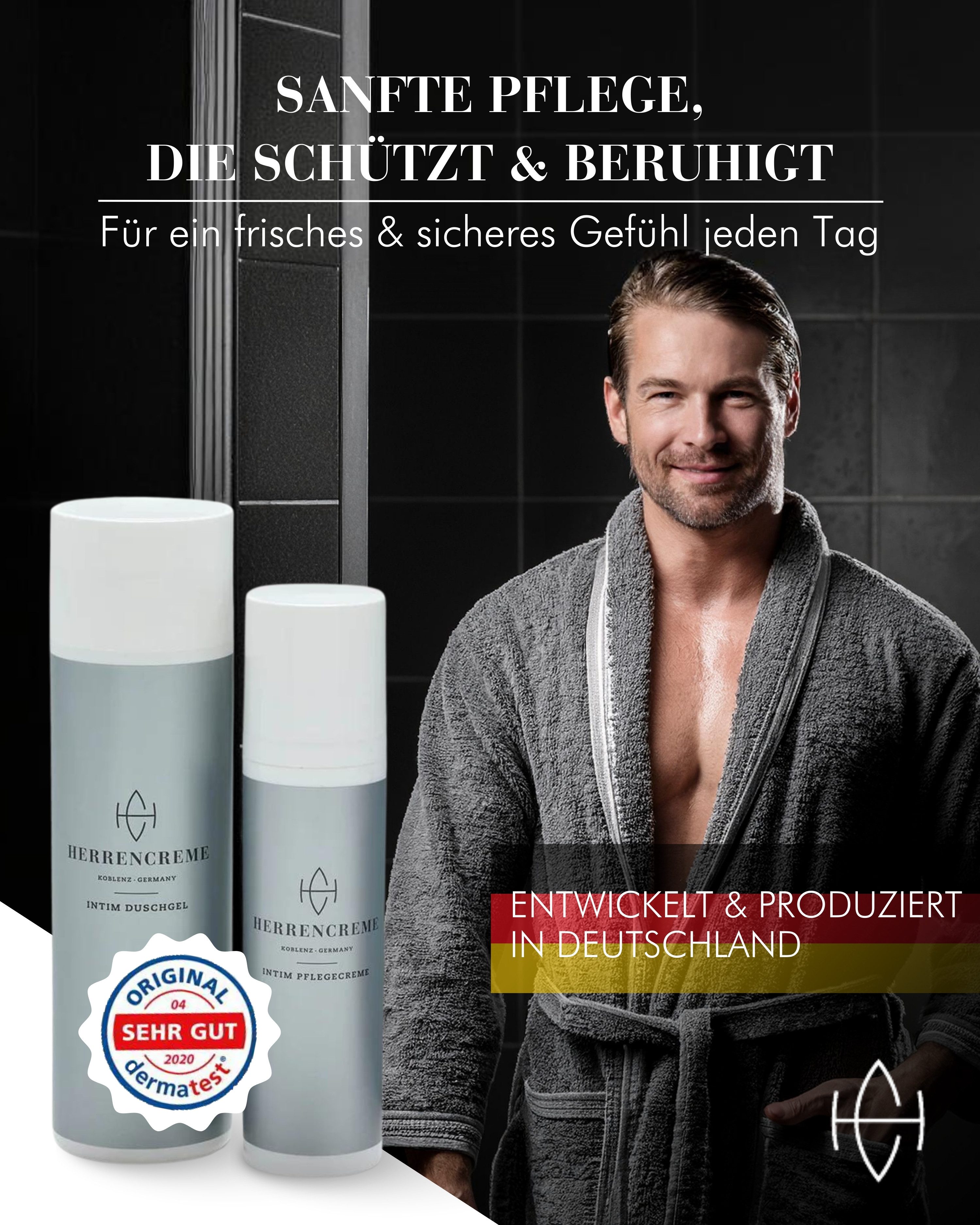 MW19 Skincare GmbH Körpercreme Herrencreme Intimpflege Set - Intimpflegecreme & Intimduschgel