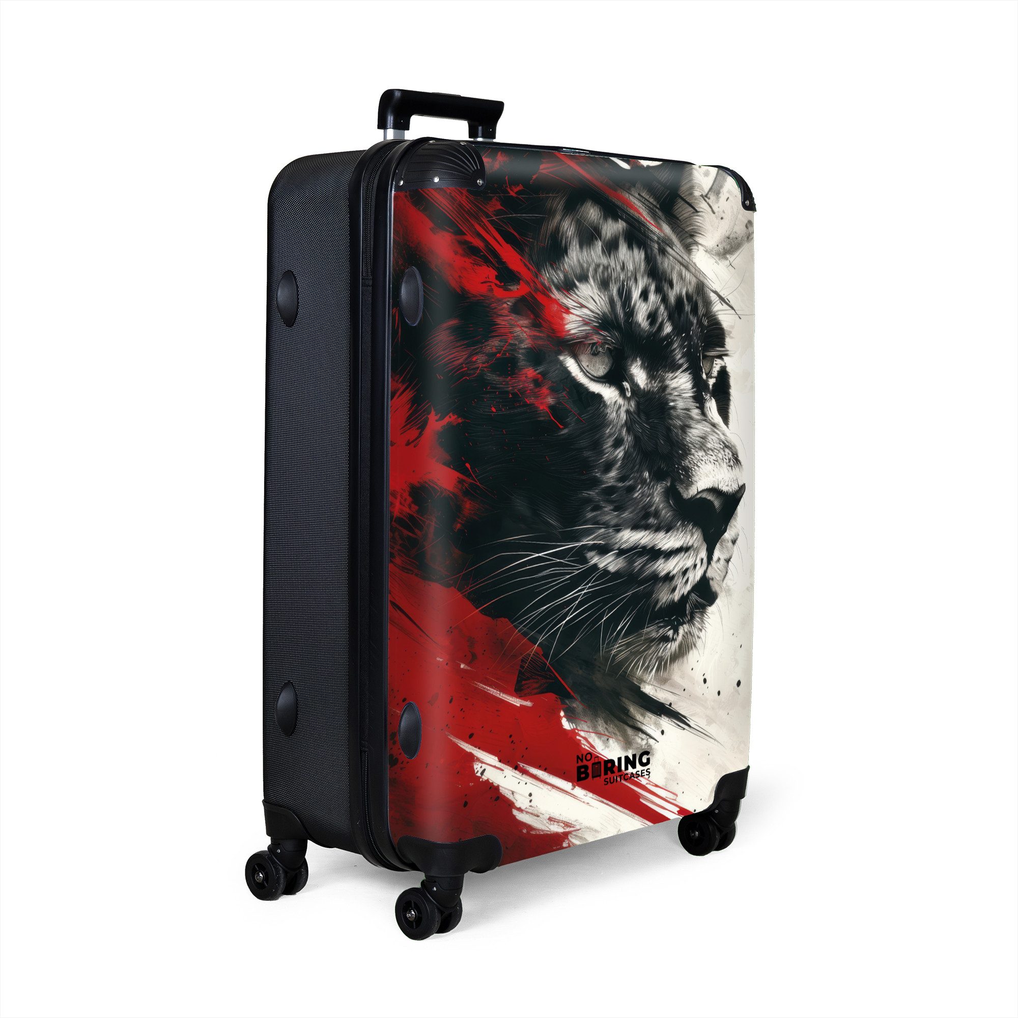 NoBoringSuitcases.com© Hartschalen-Trolley Schwarzer und weißer Panther günstig online kaufen