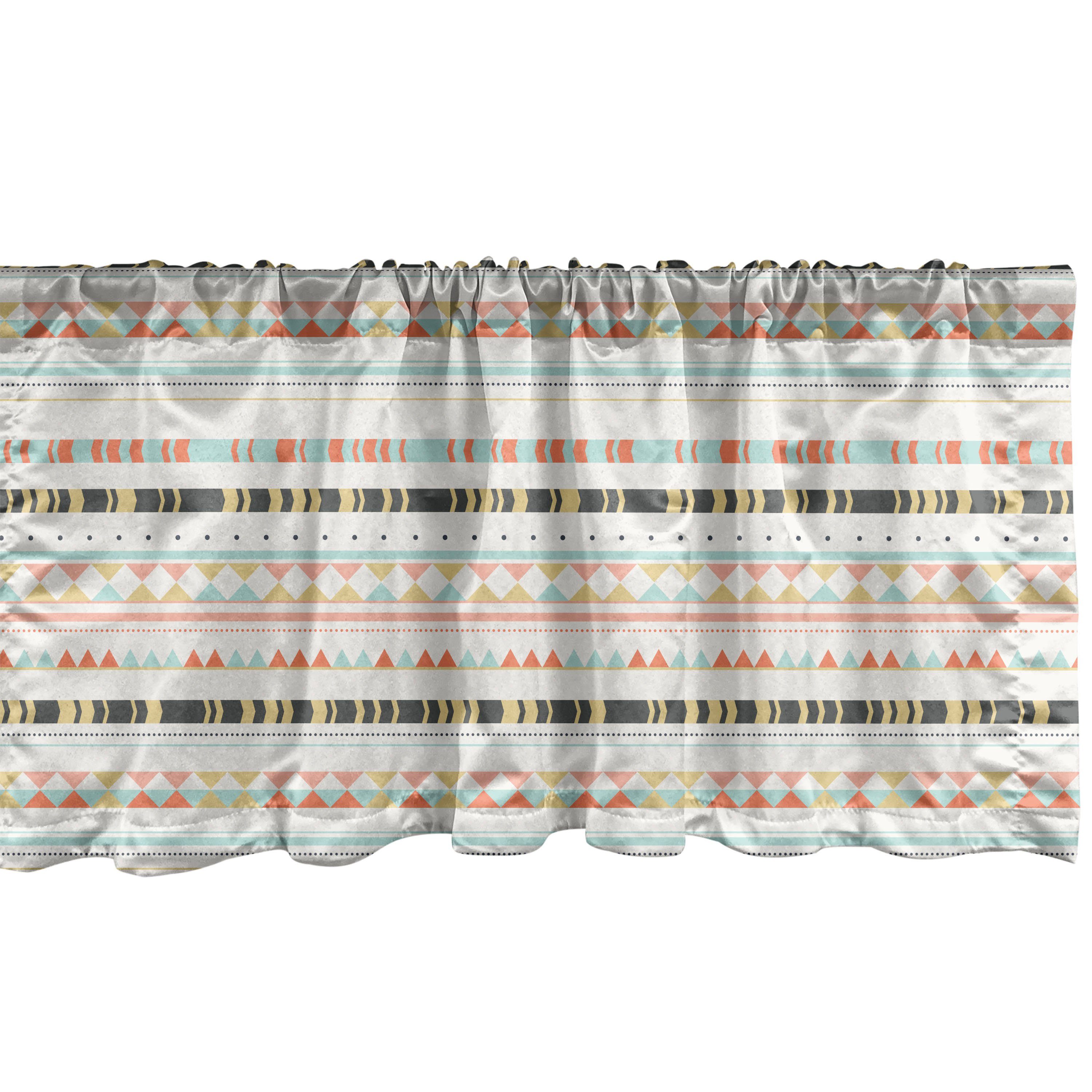 Scheibengardine Vorhang Volant für Küche Schlafzimmer Dekor mit Stangentasche, Abakuhaus, Microfaser, Geometrisch Weiche Tribal Arrows | Scheibengardinen