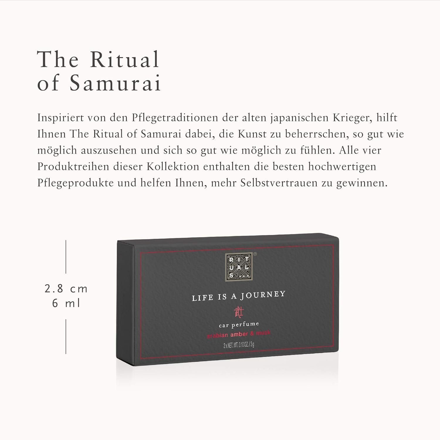 Rituals Raumduft Autoparfüm Car Perfume The Ritual of Samurai Autoparfum (Life is a Journey arabian amber & musk)