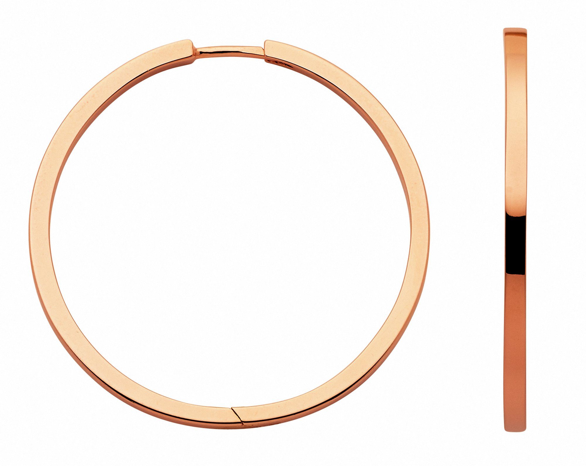 Adelia´s Paar Creolen Damen 925 Silber Ohrringe Creolen Ø 32,8 mm, Silberschmuck für Damen