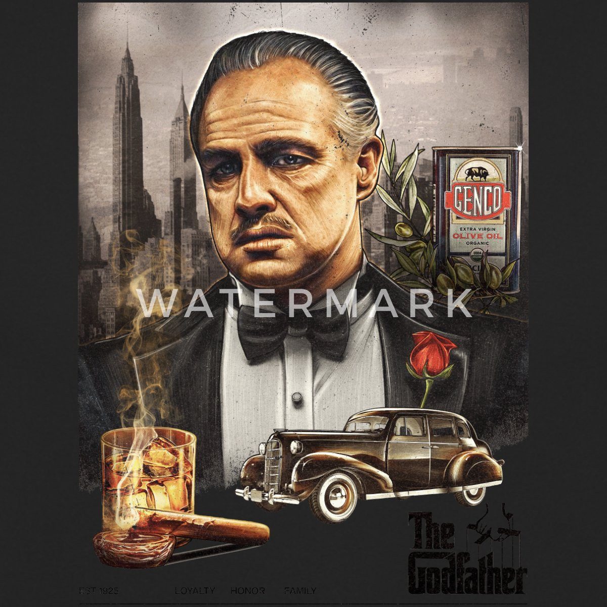 Spreadshirt Hoodie Der Pate The Godfather Don Corleone Mafia Boss Mafia Film Unisex Hoodi (1-tlg)