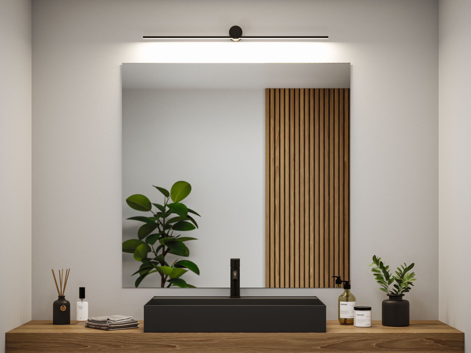 Paulmann LED Spiegelleuchte LED Leuchtspiegel Sava IP44 3000K 230V, LED fes günstig online kaufen