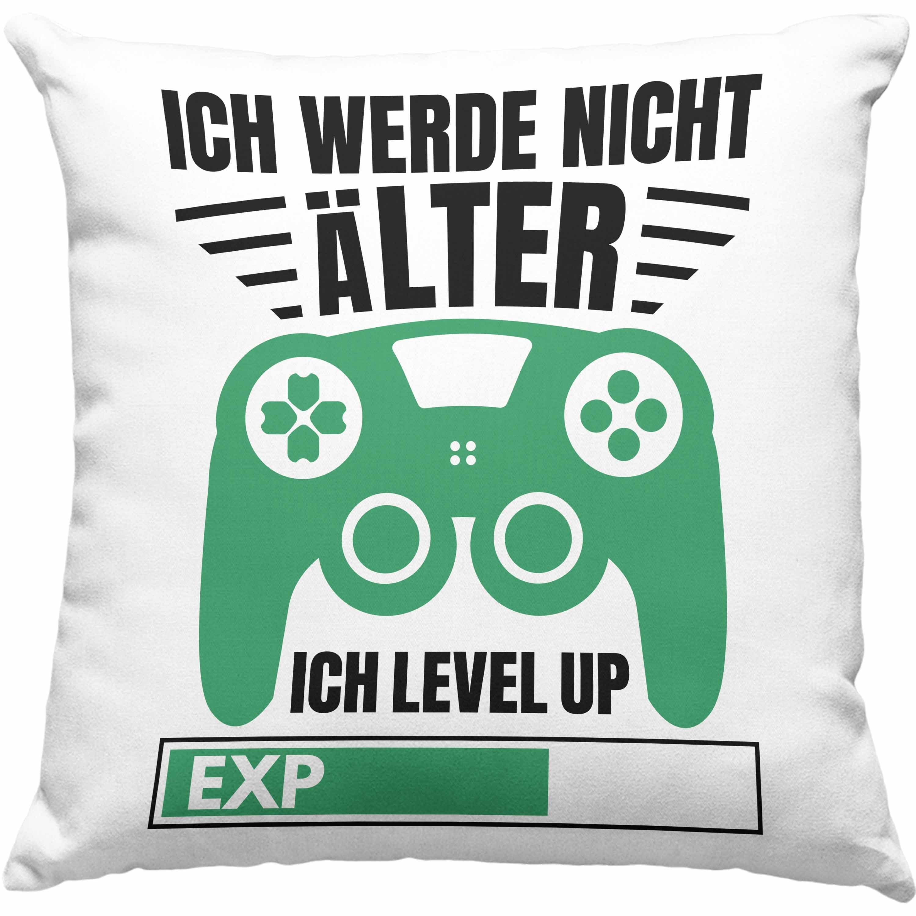 Trendation Dekokissen Trendation - Zocker Kissen Geschenk Gamer Geschenkidee Lustiger Spruch Gaming Geburtstag Der Tut Nix Der Will Nur Zocken Dekokissen mit Füllung 40x40 Grau