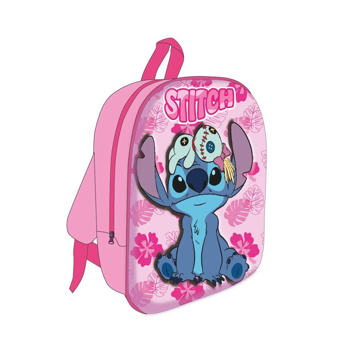 Kinderrucksack Lilo & Stitch 3D Rucksack Kinder – Pink Mischief Tasche 30cm