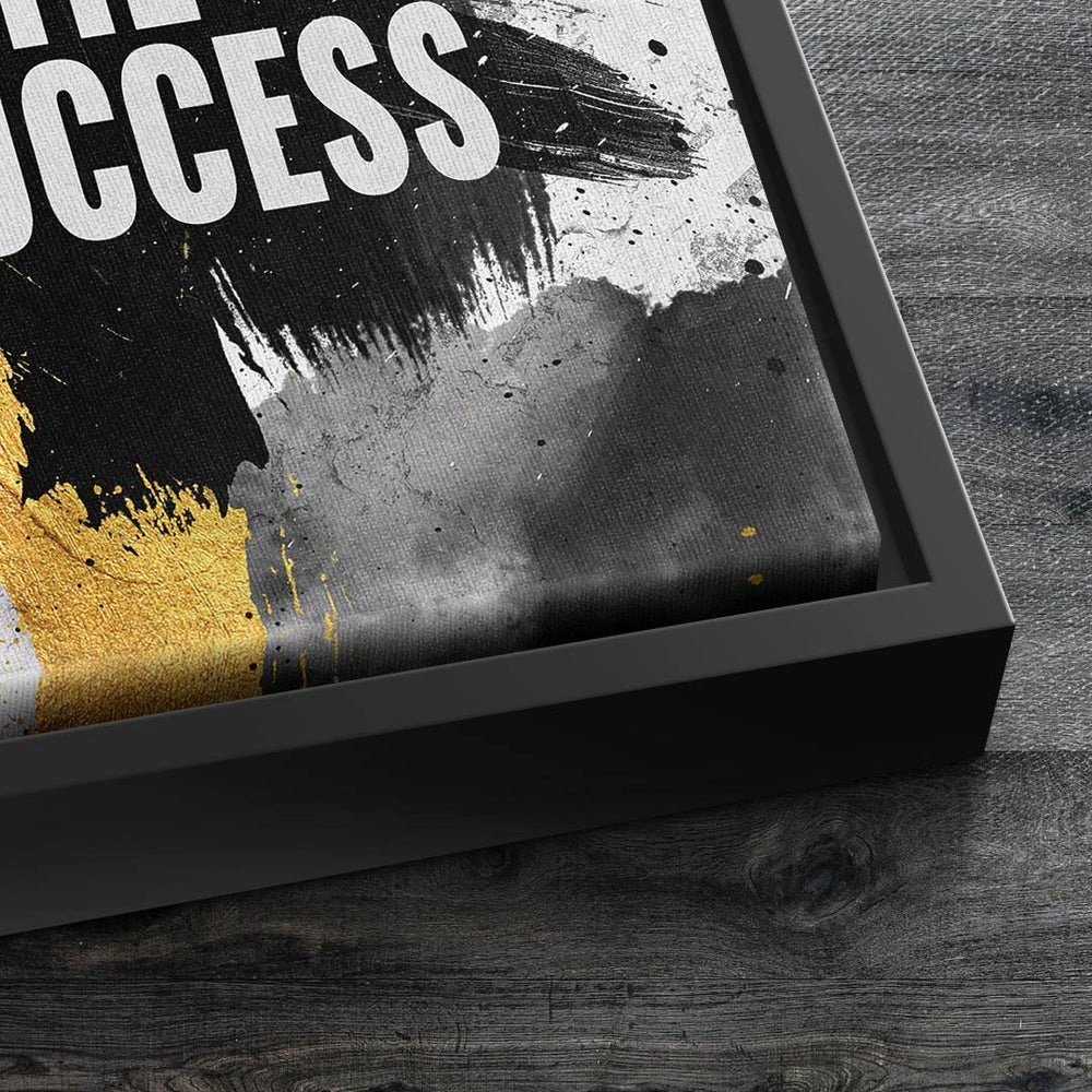 von Leinwandbild, Motivationwandbild Zitat until Success course Follow one Rahmen DOTCOMCANVAS® weißer