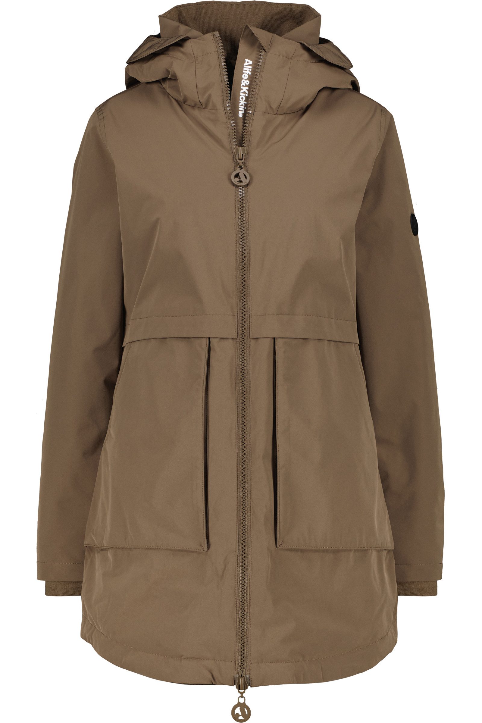 Alife & Kickin Winterjacke Damen MaluAK A Winterjacke, Jacke Kapuze am Stehkragen, Zwei-Wege-Reißverschluss, Regular Fit
