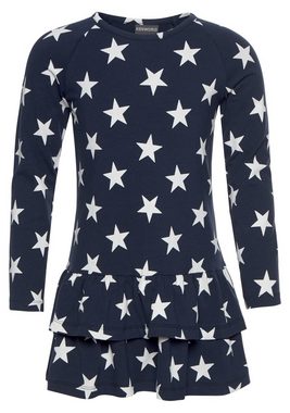 KIDSWORLD Jerseykleid, 2er Pack für kleine Mädchen (Packung, 2-tlg) mit Ringel und Sternen