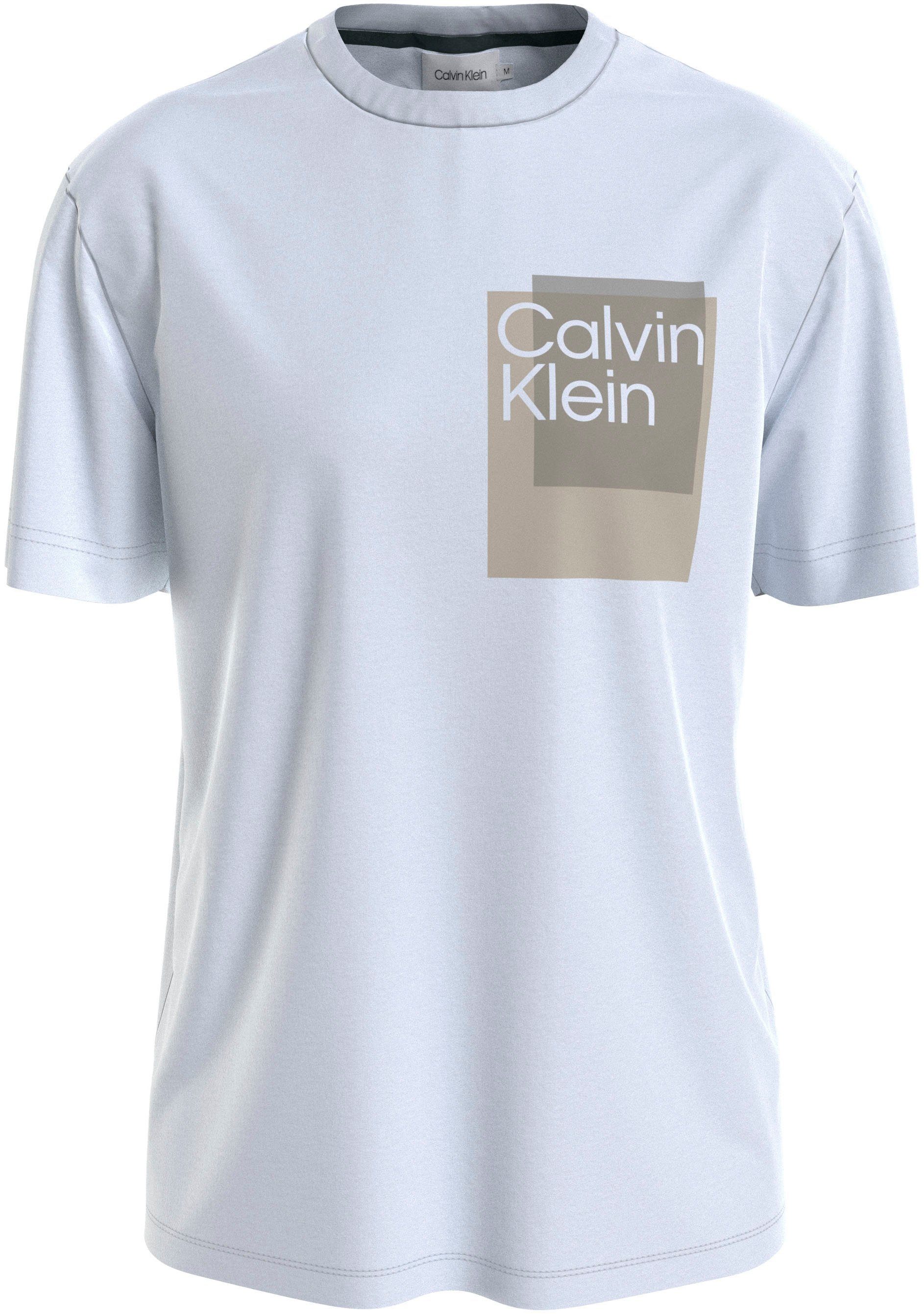 Calvin Klein Big&Tall T-Shirt BT_OVERLAY BOX LOGO T-SHIRT Bright White