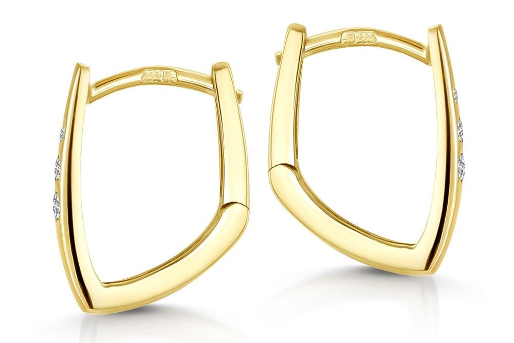 Silberkettenstore Creolen-Set Creolen mit 3 Zirkoniasteinen SJR - echt 333 günstig online kaufen