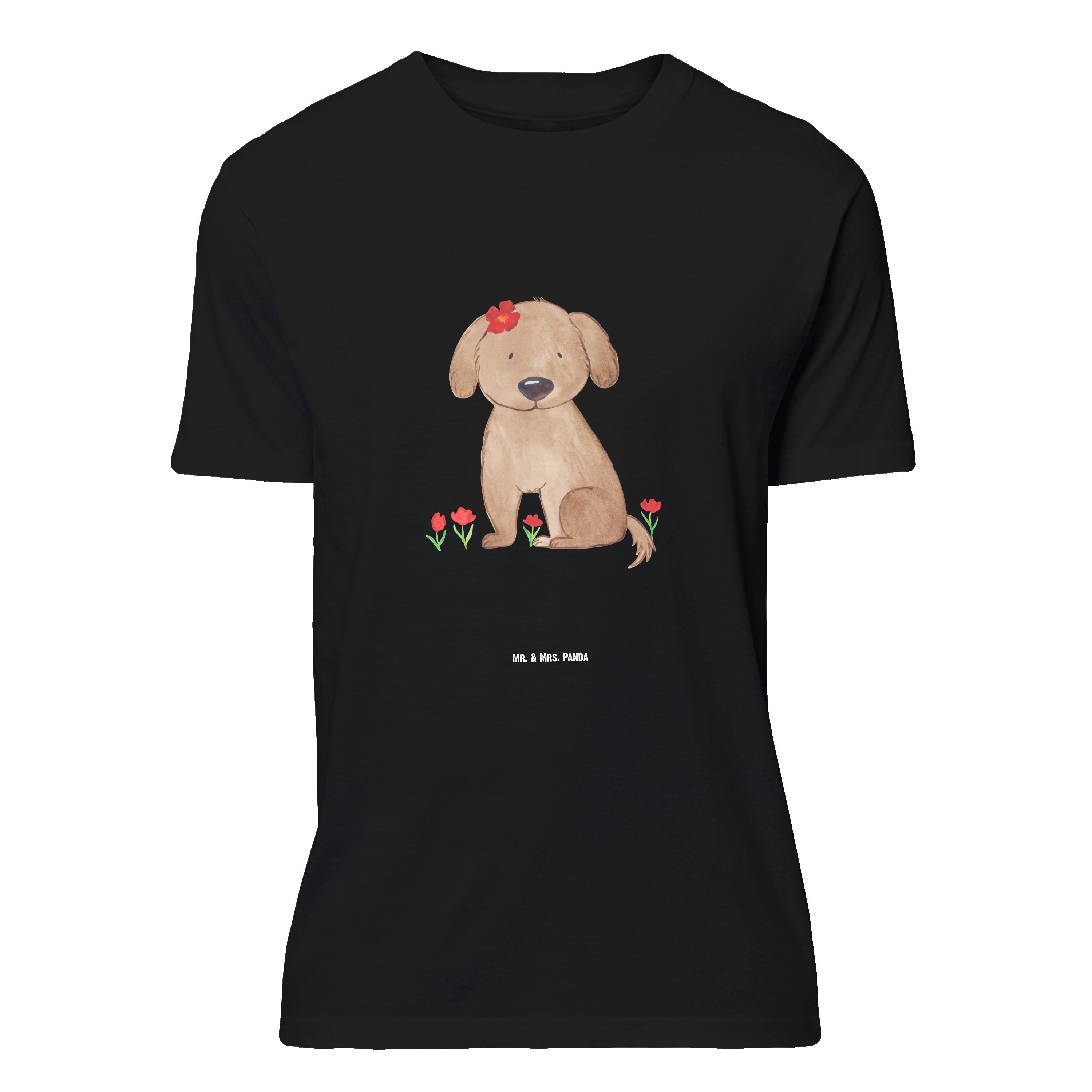 Mr. & Mrs. Panda T-Shirt Hund Dame, Größe XL T-Shirt, Schwarz, Tshirt, Liebe, T-Shirt mit Spru (Packung) Shirt Geschenk Flauschig