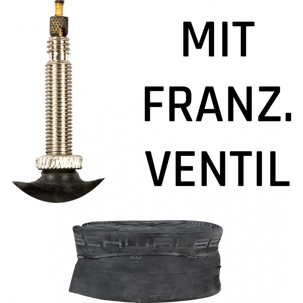 Fahrradschlauch 26 Zoll Schlauch 40/62-559 SV 40 mm Butyl