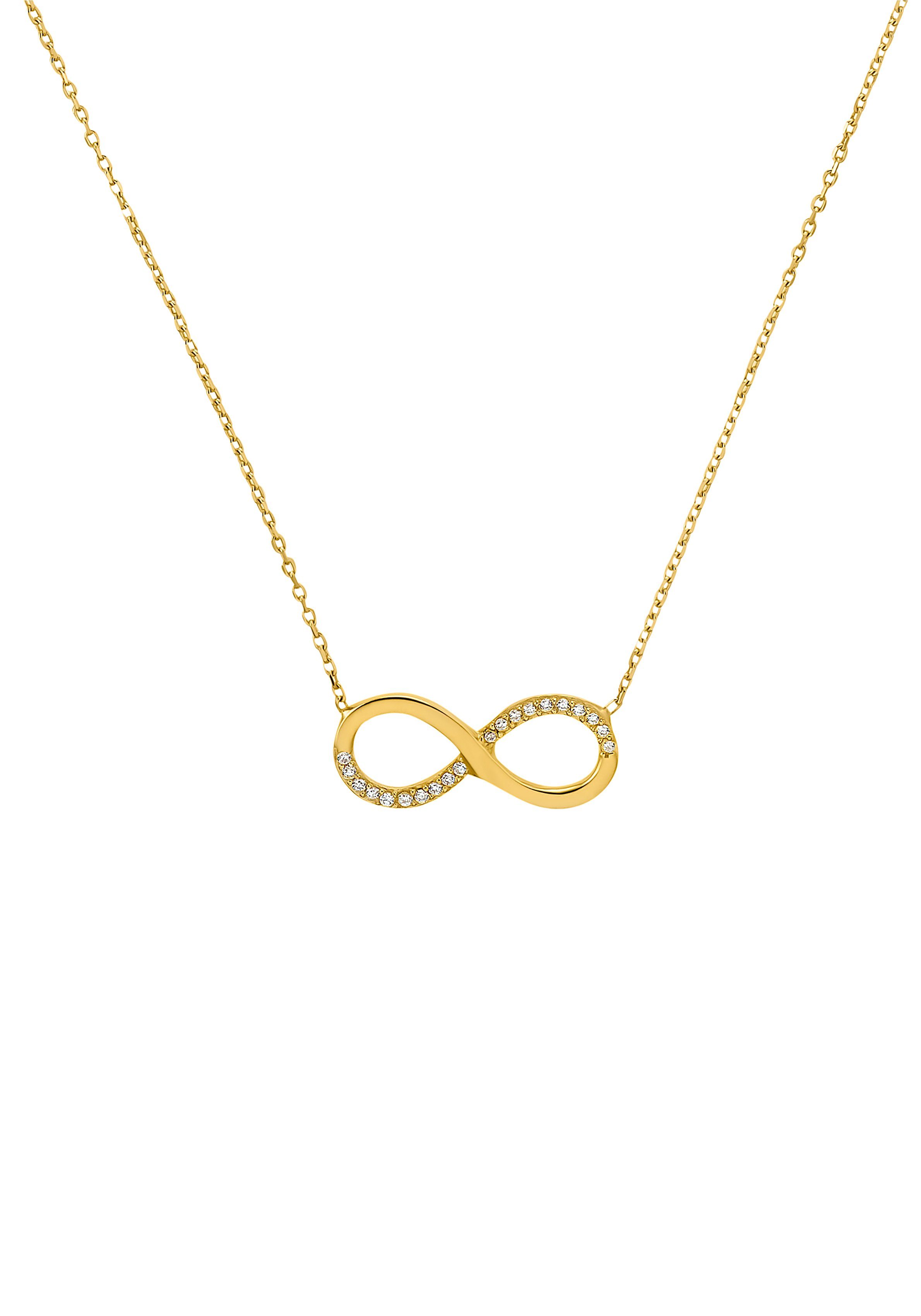 Amor Kette mit Anhänger Infintiy/Unendlichkeitschleife, mit Zirkonia (synth)