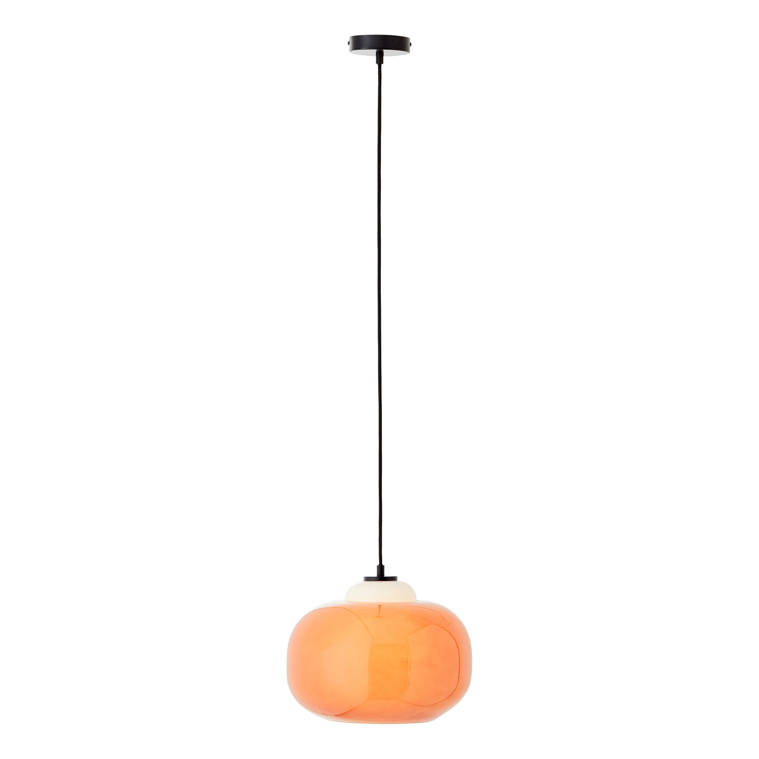 Lightbox Pendelleuchte, ohne Leuchtmittel, Hängelampe, Ø 30 cm, 128,5 cm Höhe, E27, max. 60 W, Glas/Metall