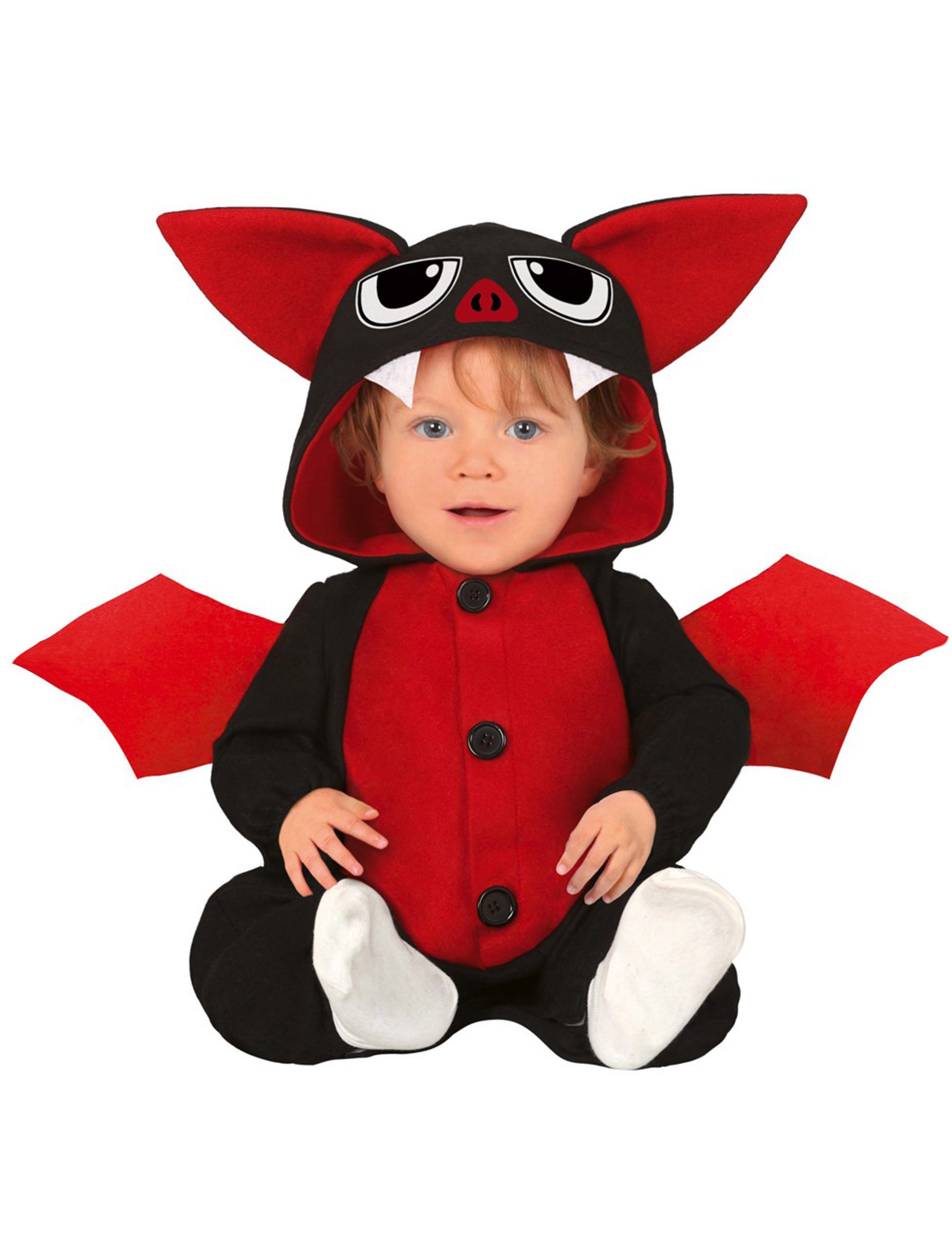 Fiestas Guirca Vampir-Kostüm Fledermaus-Kostüm für Babys Halloween-Kostüm schwarz-rot
