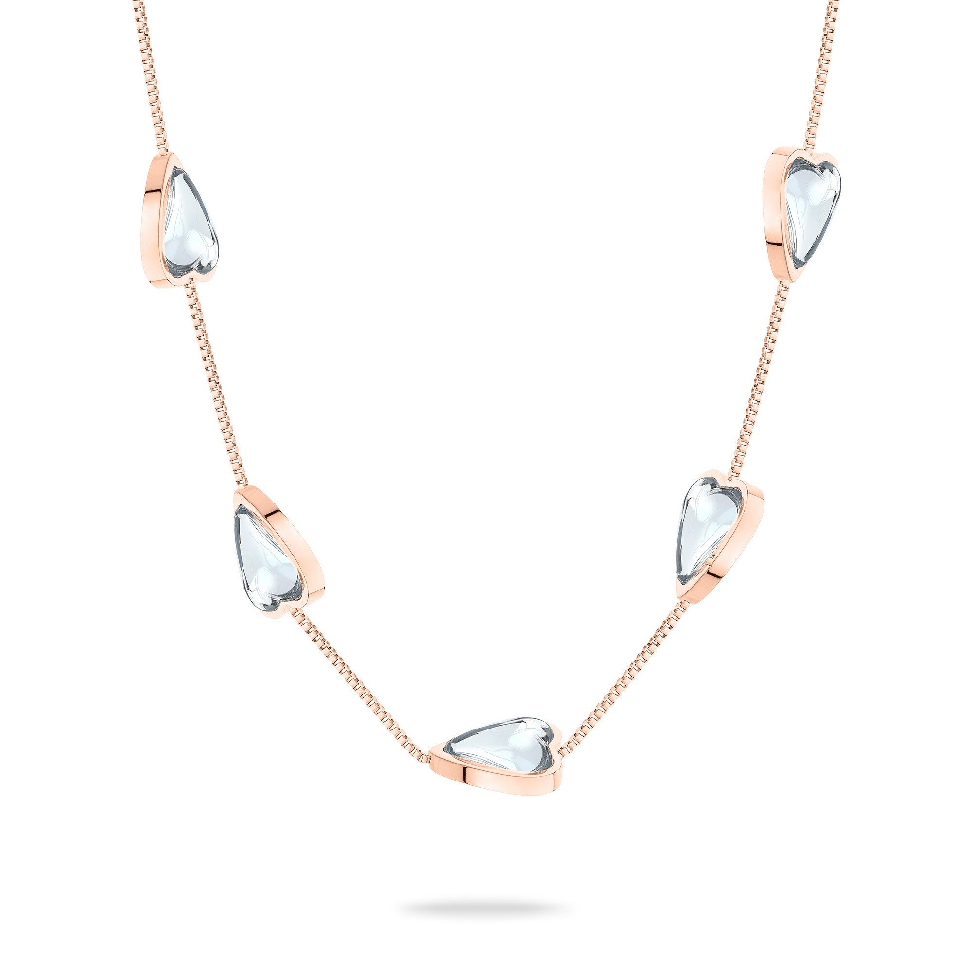 Edelstahlkette Schmuck Geschenk Halskette Glass Heart