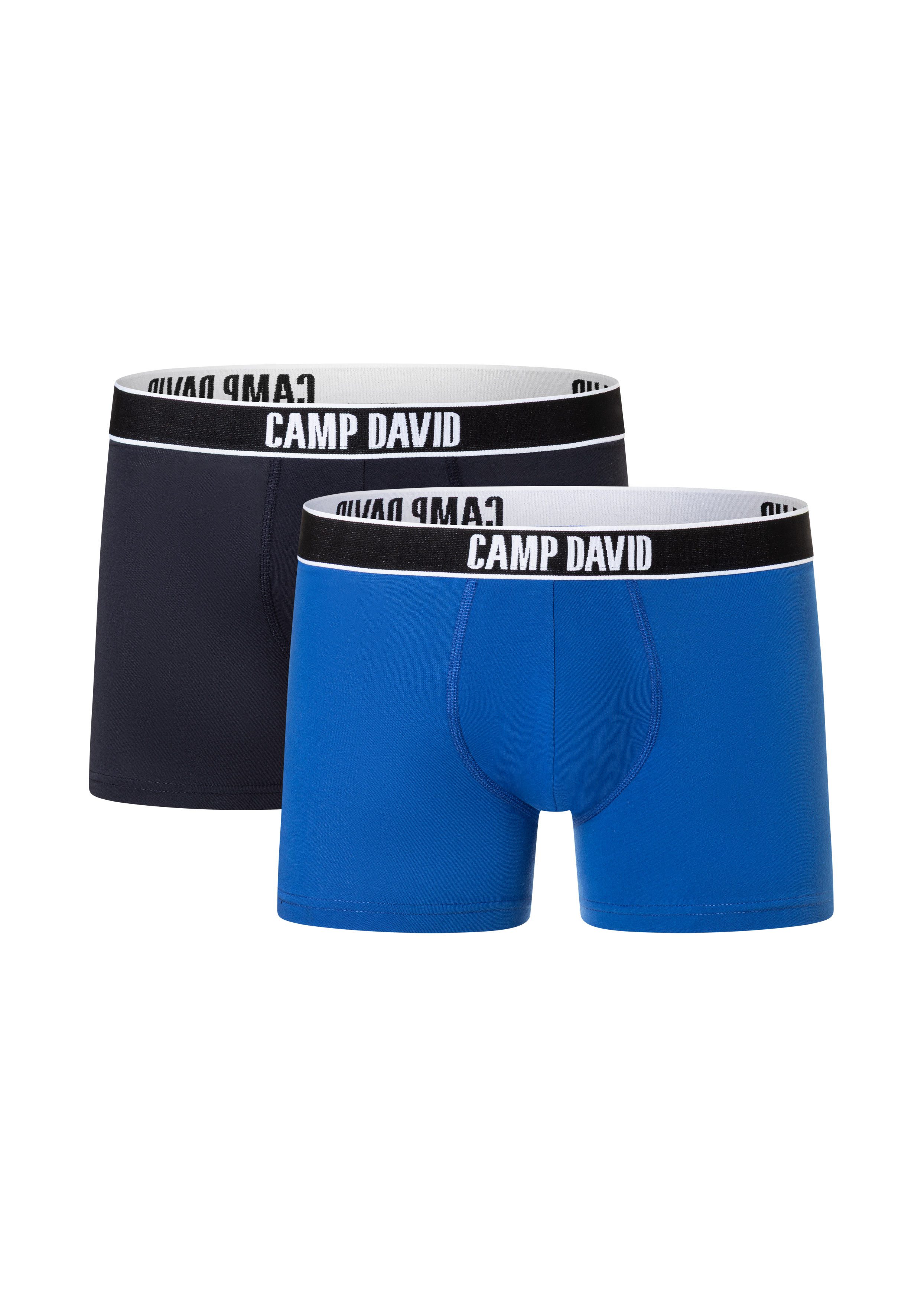 CAMP DAVID Boxershorts casual (2 Paar) mit elastischem Bund