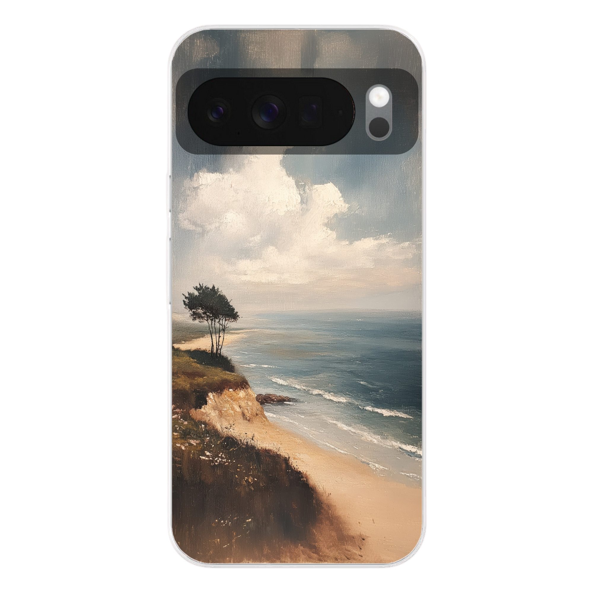 MuchoWow Handyhülle für Google Pixel 10 Klippe - Meer - Baum, Phone Case, Silikon, Schutzhülle Dünn