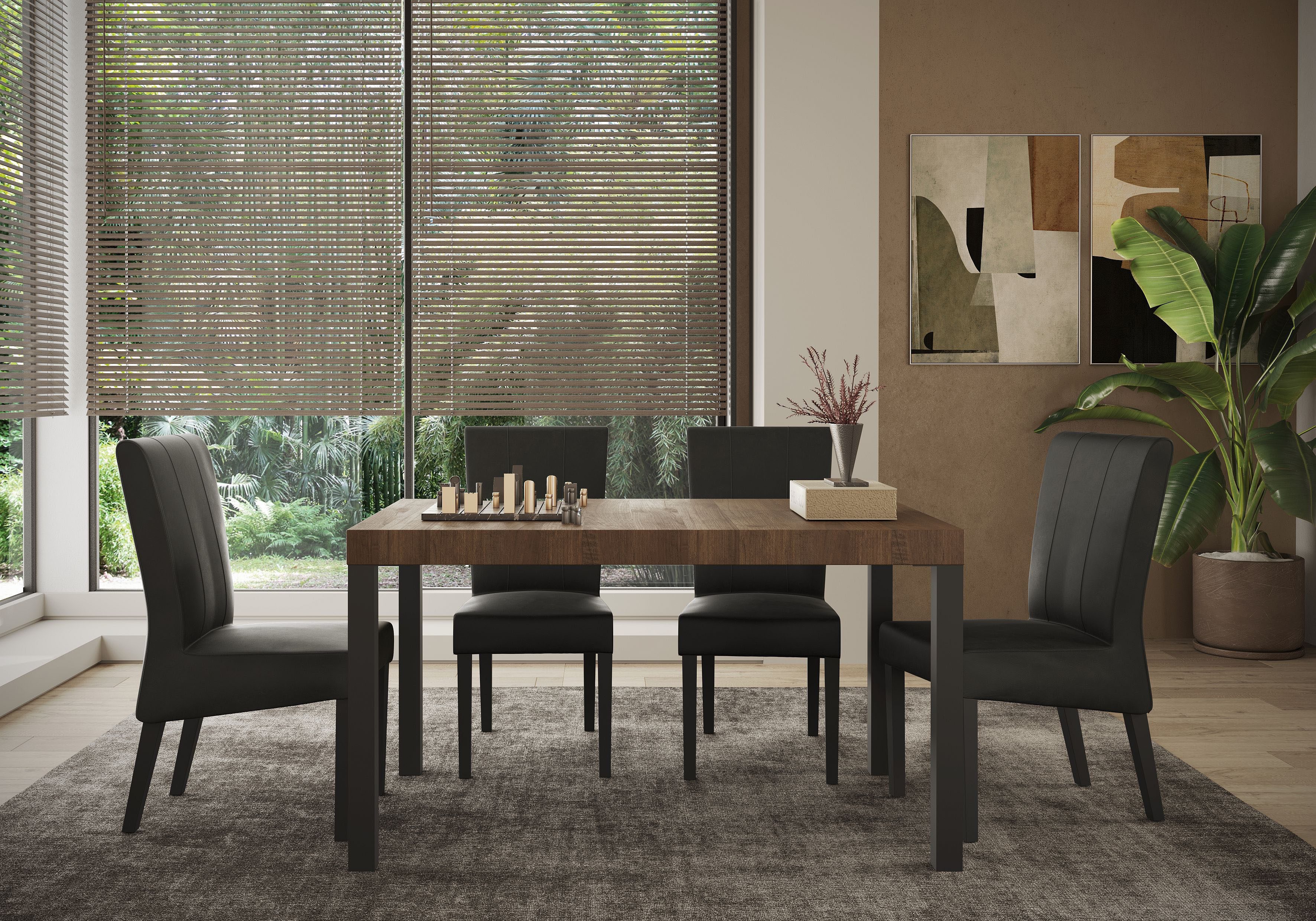 INOSIGN Esstisch Everest 140 x 88 cm, Küchentisch, Esszimmertisch, moderner rechteckiger Esstisch mit Metallbeinen