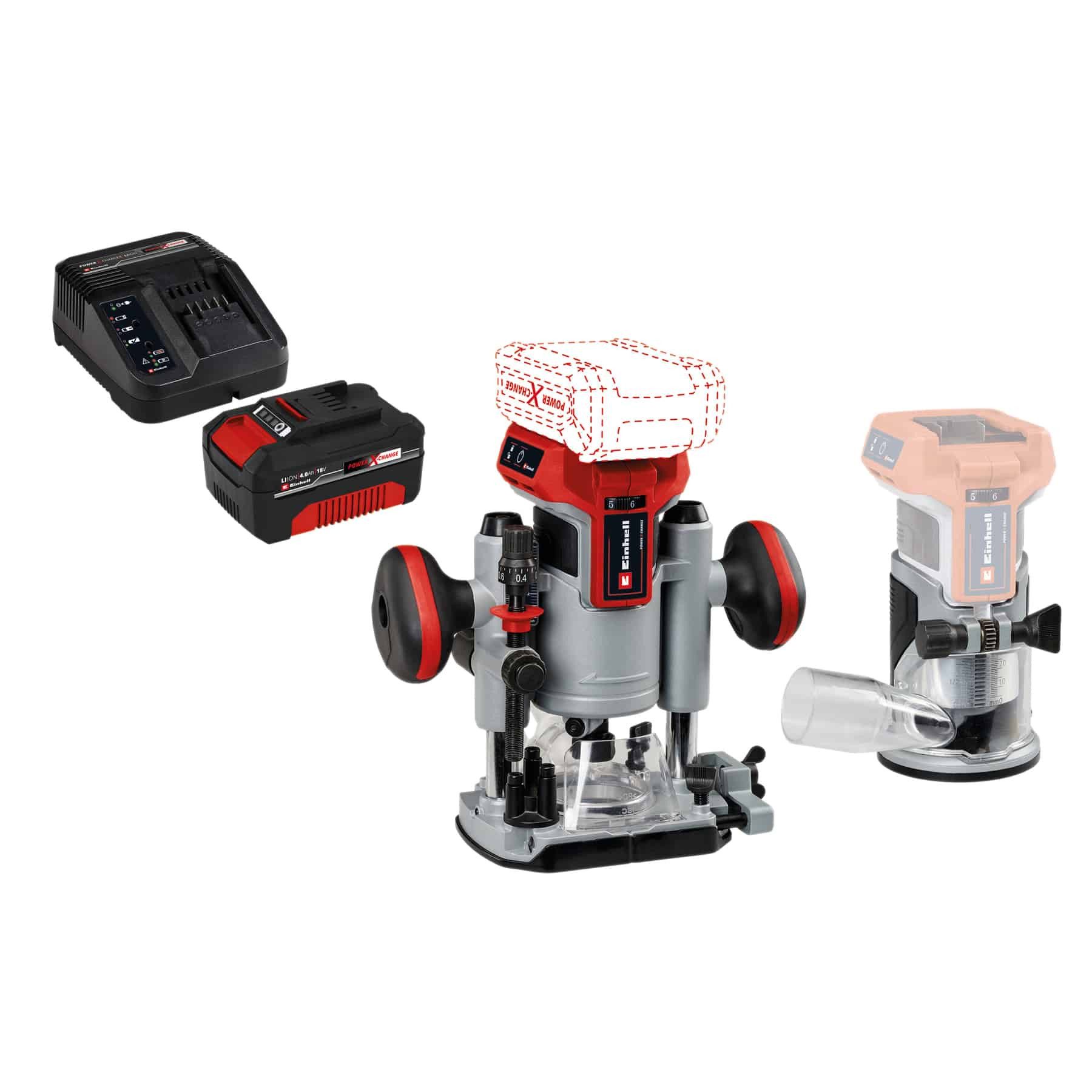 Einhell Fräse EINHELL Akku-Ober/-Kantenfräse TP-RO 18 Set Li BL