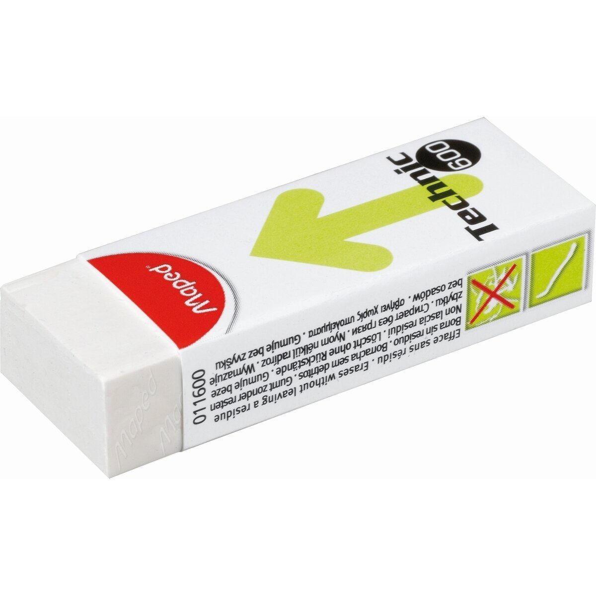 MAPED Radiergummi Radierer Technic 600 PVC 61x12x21,8mm