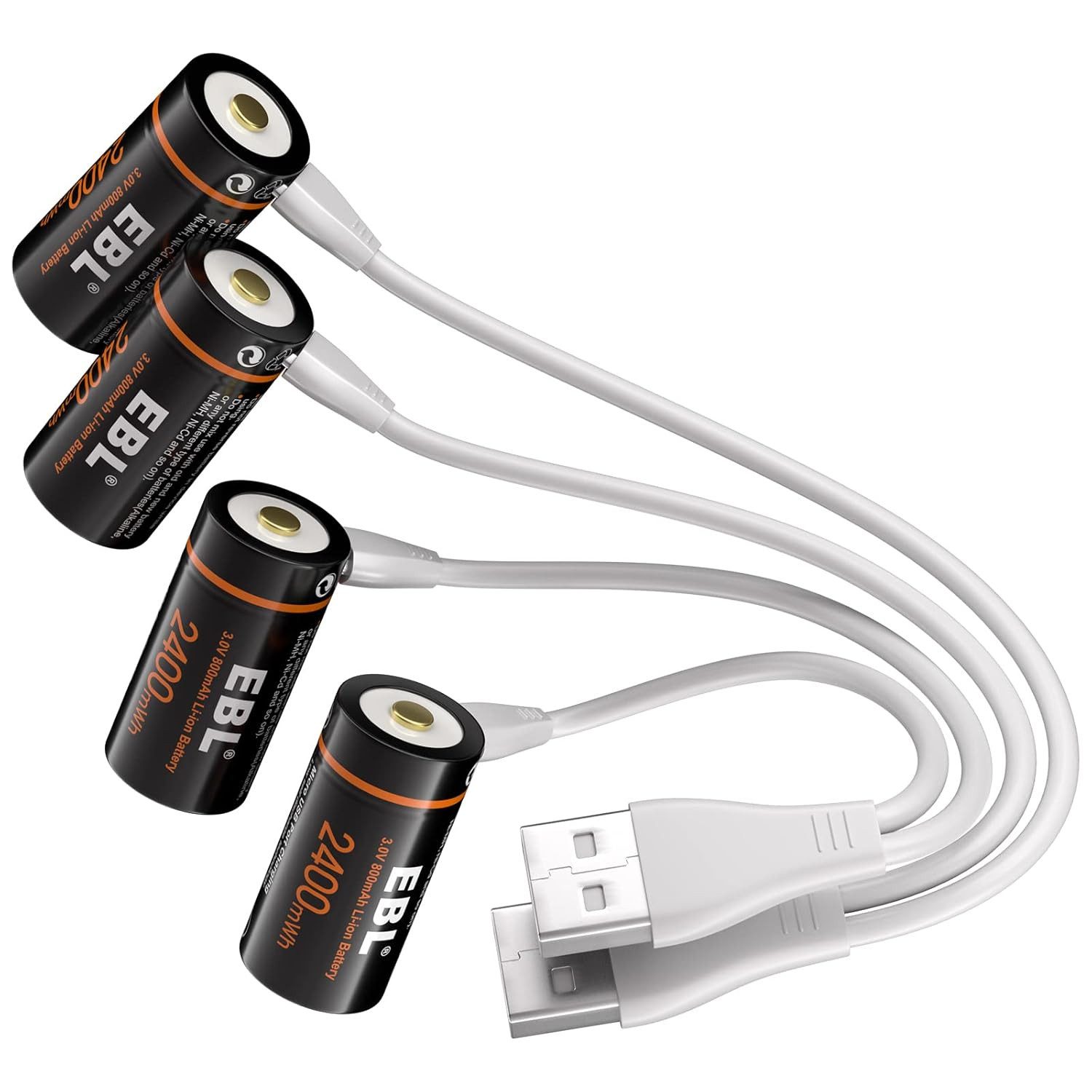 USB Akkus Lithium Wiederaufladbare,1.5V 2400mWh Batterien Akku