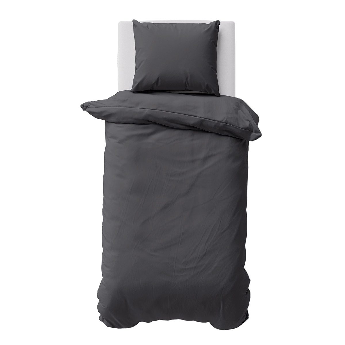 Visaggio Bettwäsche Baumwolle Uni Bettbezug Set Einfarbig 135x200, 155x220, Renforcé, 2 teilig, 100% Baumwolle mit Reißverschluss, moderne Bettbezug Set – Bild 4 von 5
