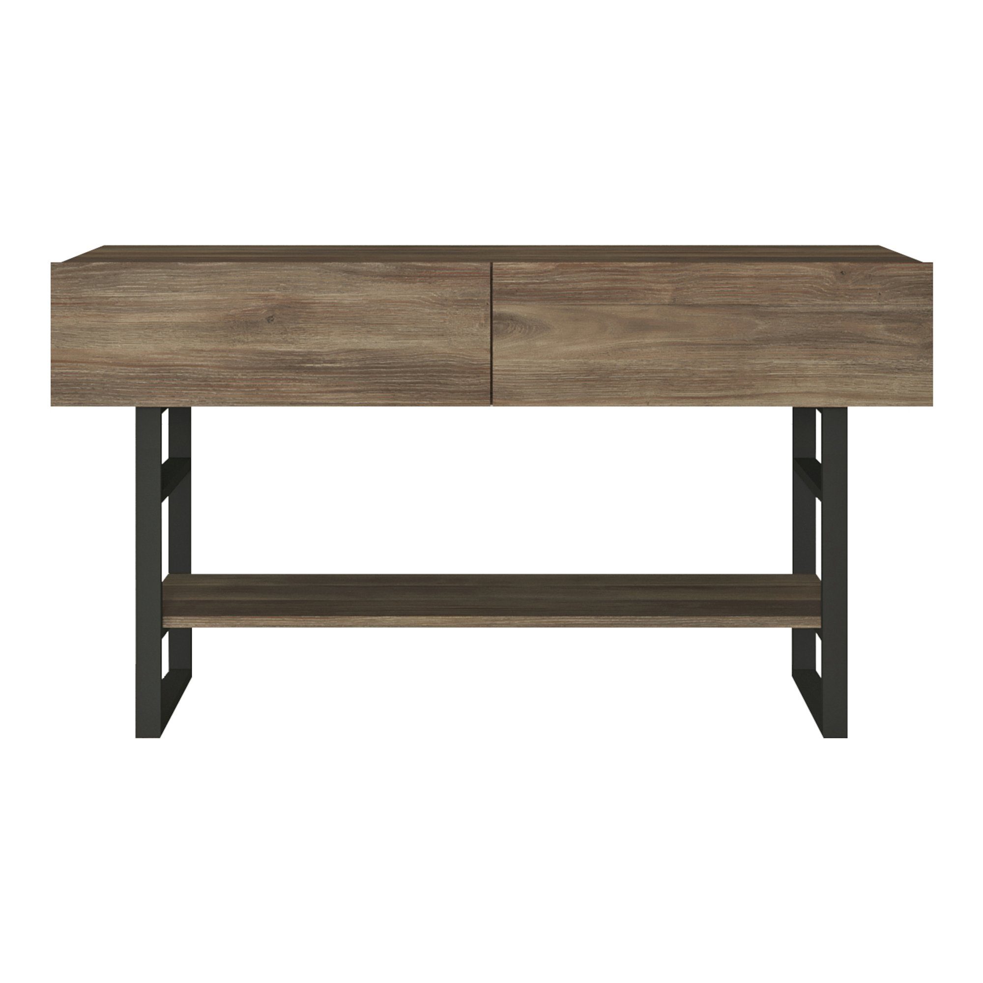 en.casa Konsolentisch, »Lappeenranta« Beistelltisch 76x139x43cm Eiche günstig online kaufen