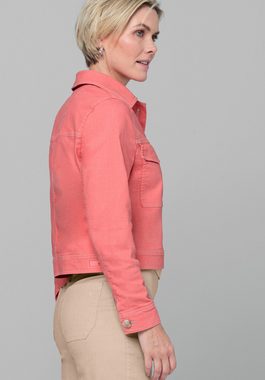 bianca Kurzjacke PEGGY aus farbigem Denim-Stoff